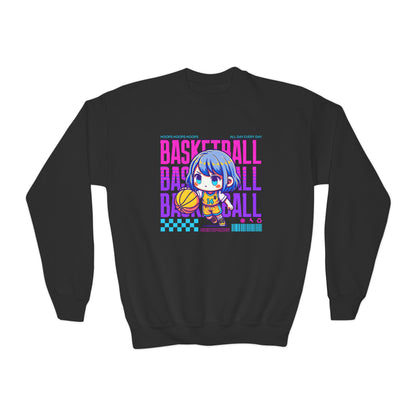 Girl's Basketball Crew Sweatshirt in Anime Style