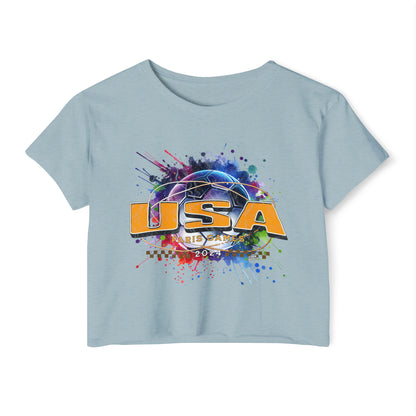 U.S. Women's Soccer Fans T-Shirt Bright Gold USA