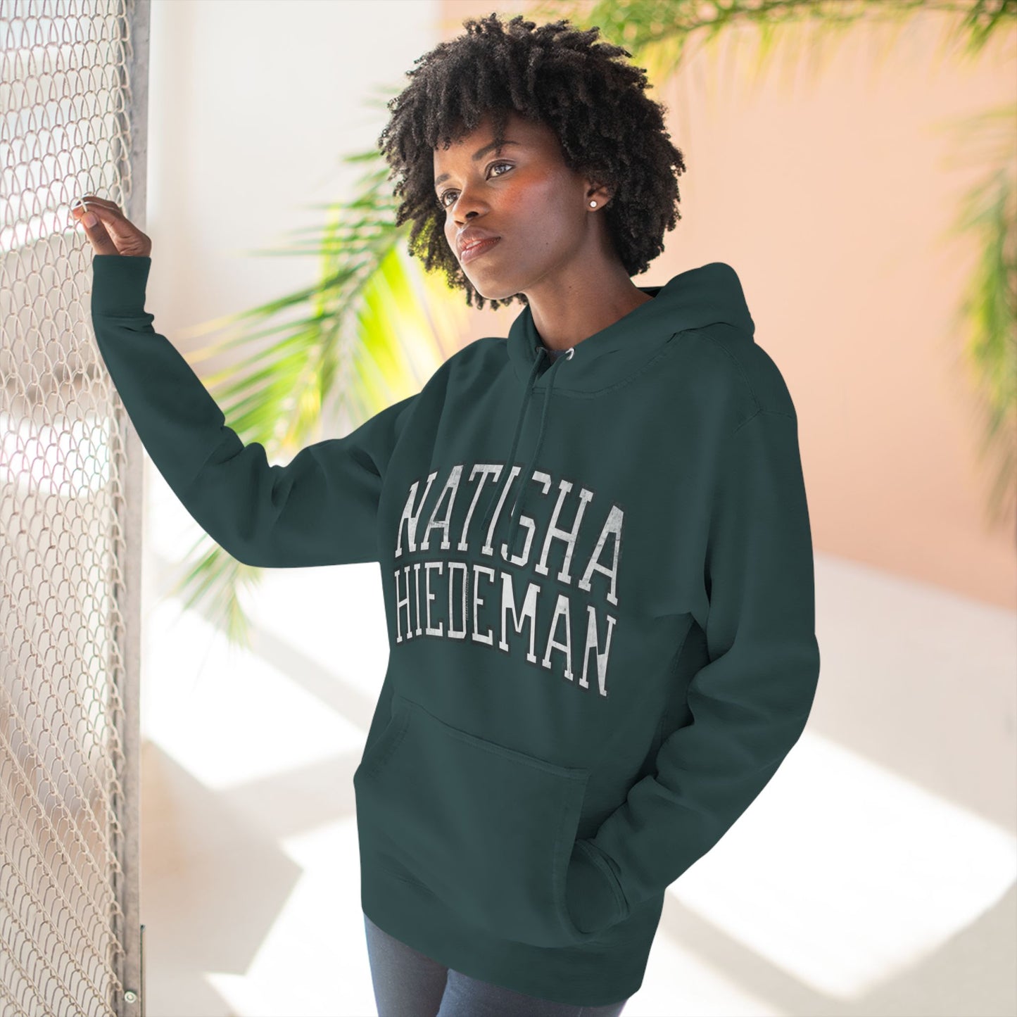 Natisha Hiedeman Lynx Vintage Print Premium Hoodie