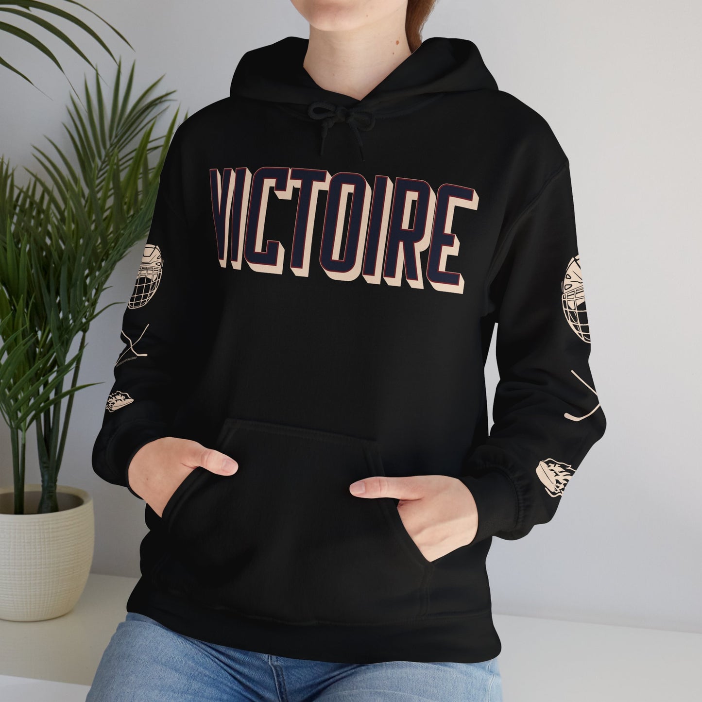 Victoire Hockey Two-Sided Print Heavy Hoodie