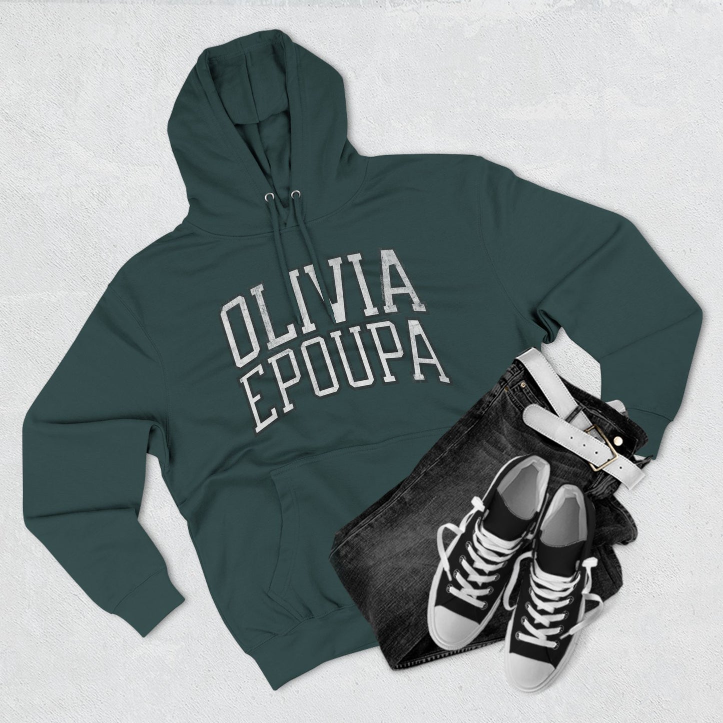 Olivia Epoupa Lynx Basketball Vintage Print Premium Hoodie