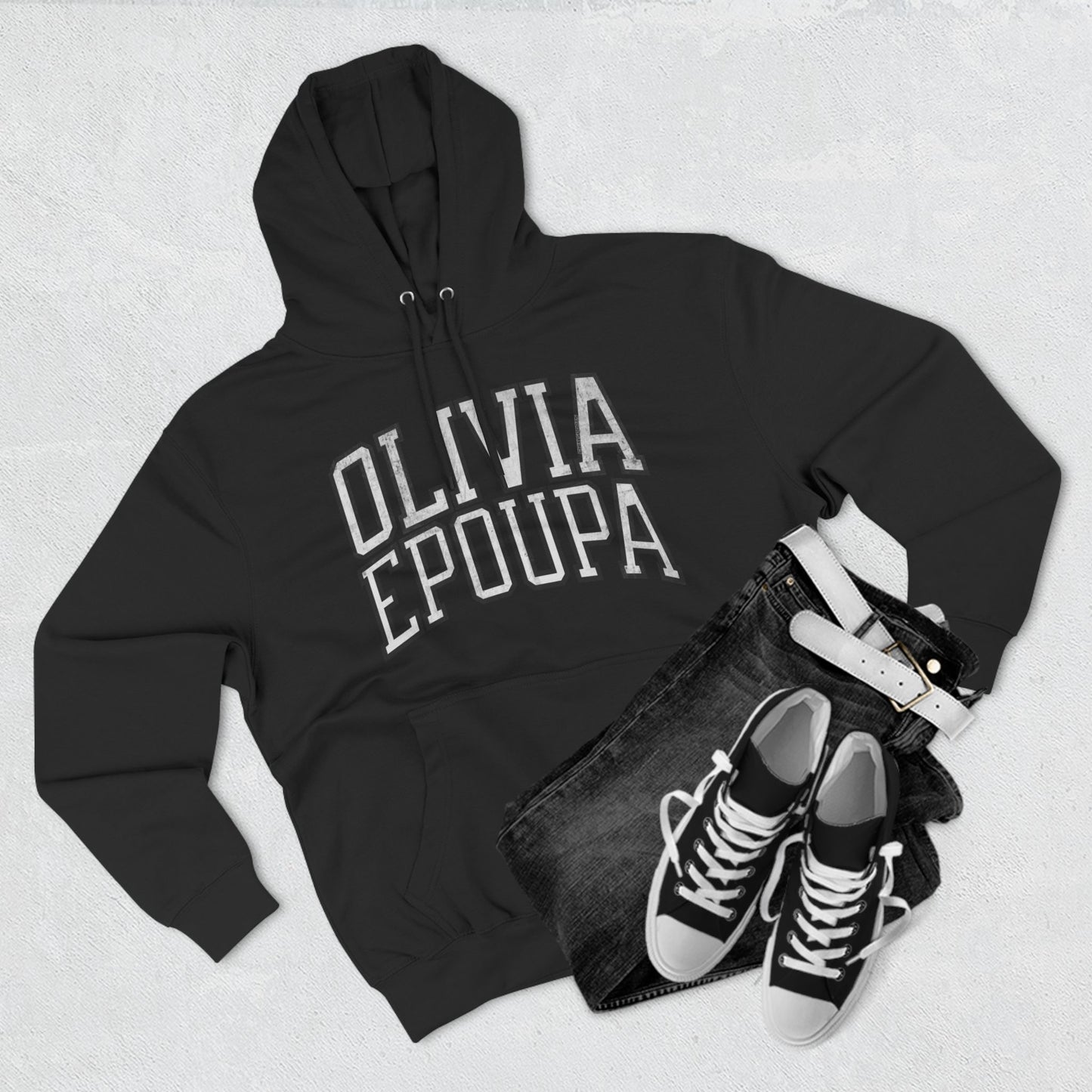 Olivia Epoupa Lynx Basketball Vintage Print Premium Hoodie