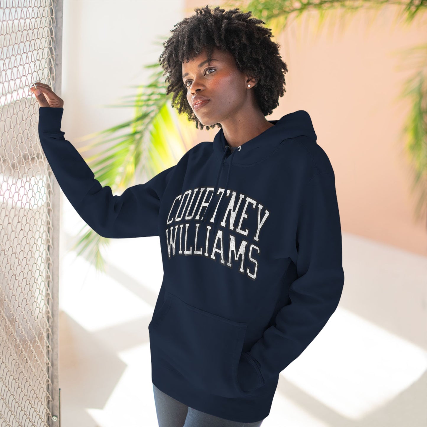 Courtney Williams Lynx Vintage Print Premium Hoodie