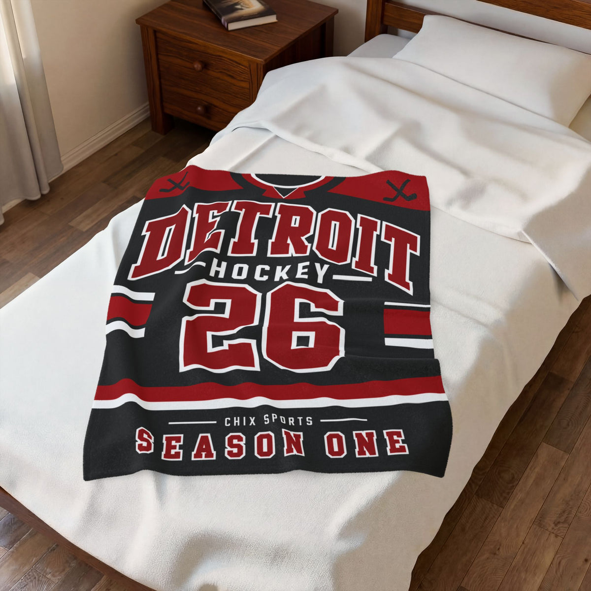 Detroit Women's Hockey Plush Blanket