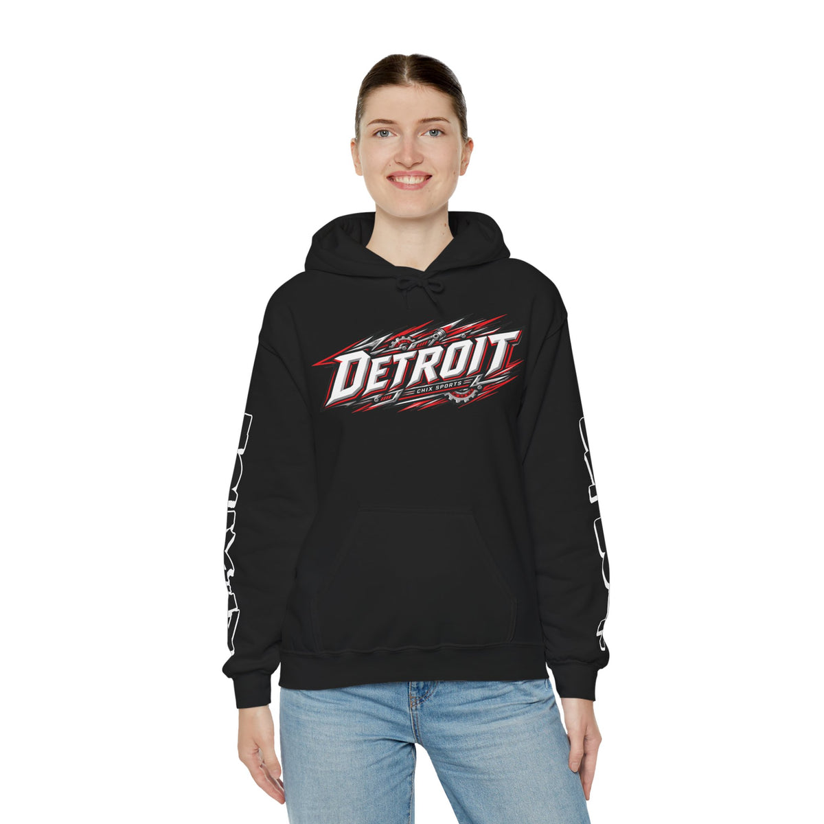 Britta Curl-Salemme Detroit Hockey Club Unisex Moto Hoodie