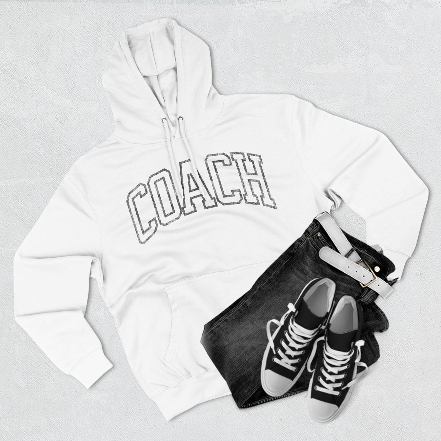 Sports Coach Premium Hoodie Vintage Print