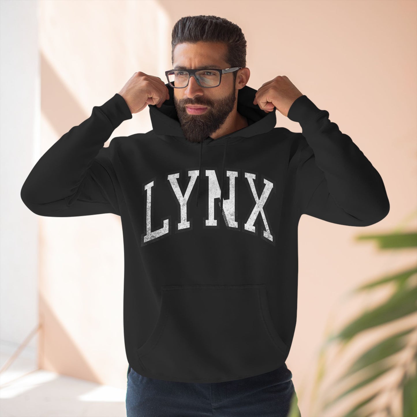 Lynx Basketball Vintage Print Premium Hoodie