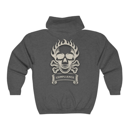 Compliance Skull Zip Hoodie