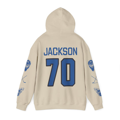 CJ Carly Jackson 70 Sceptres Goalie Hockey Heavy Hoodie