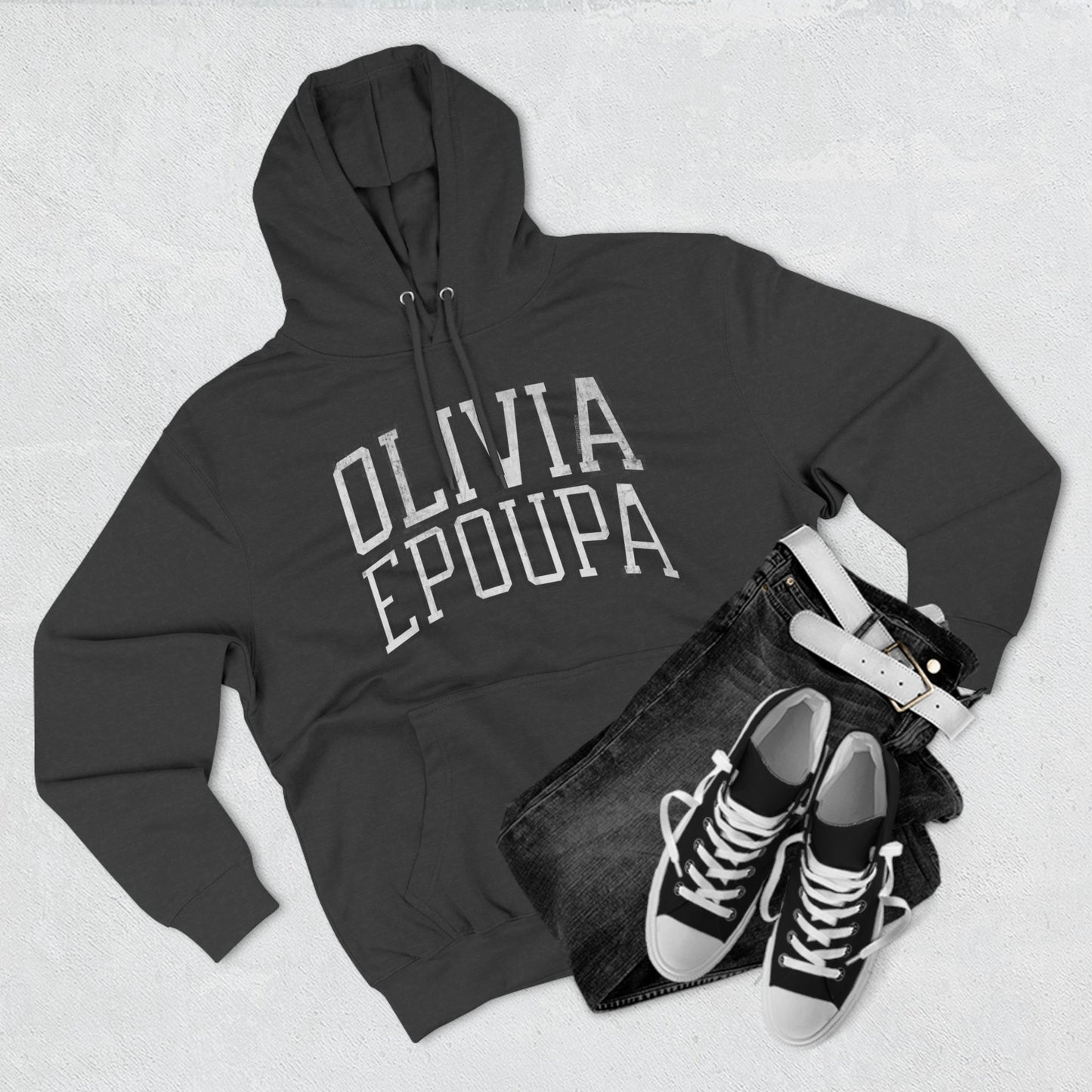 Olivia Epoupa Lynx Basketball Vintage Print Premium Hoodie