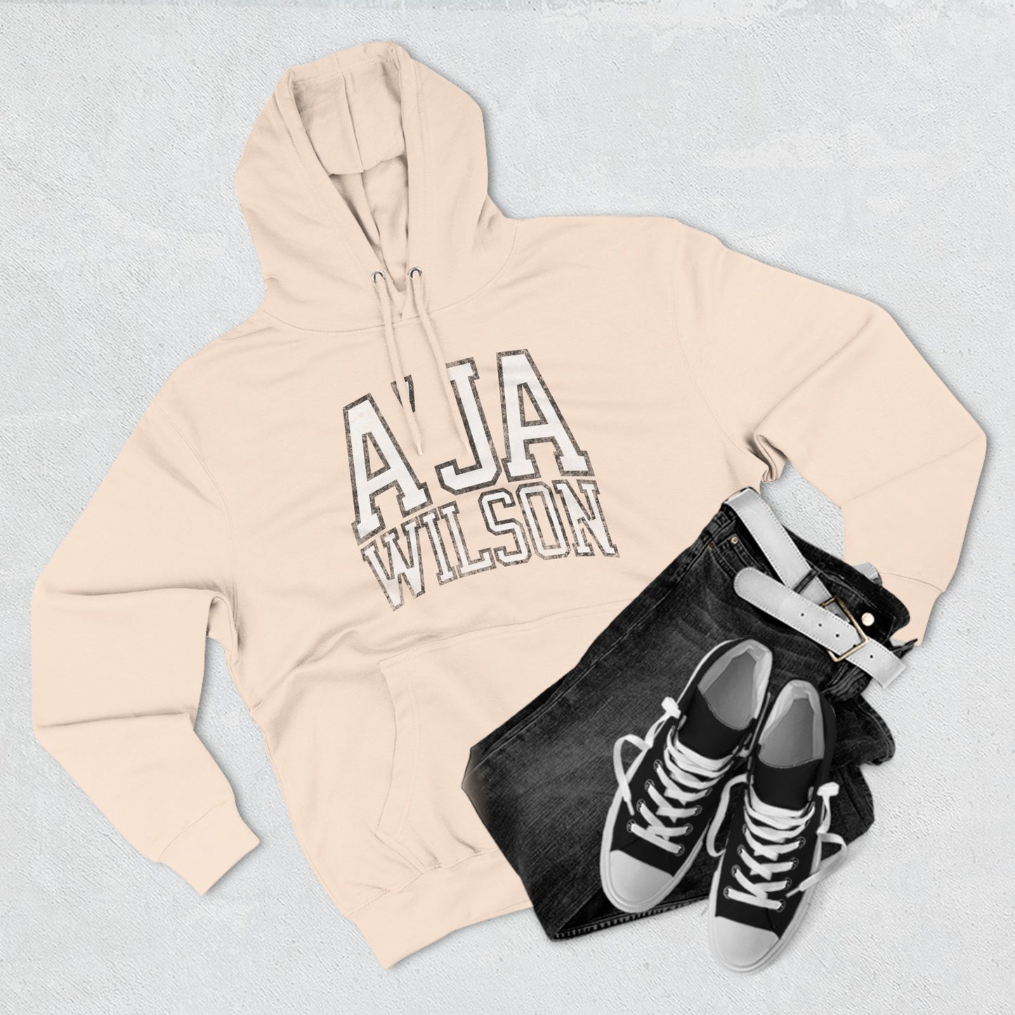 A'ja Wilson Aces Basketball Vintage Print Premium Hoodie