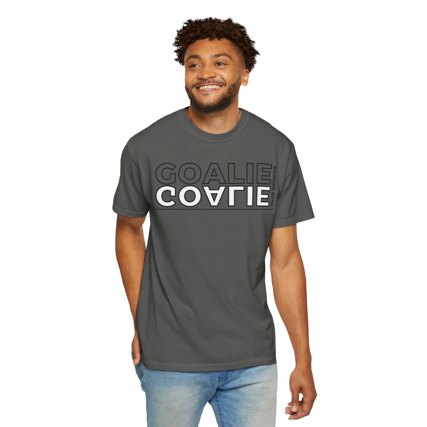 Outline GOALIE Position Garment-Dyed T-shirt