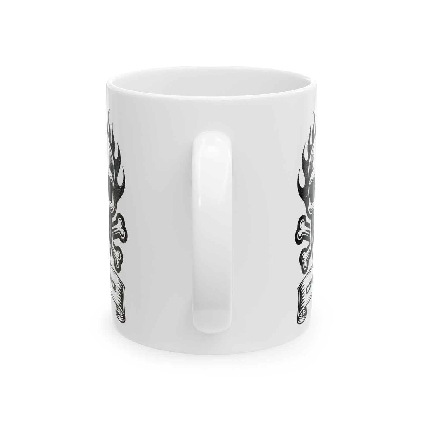 Compliance Mug Black & White Ceramic Mug, (11oz, 15oz)