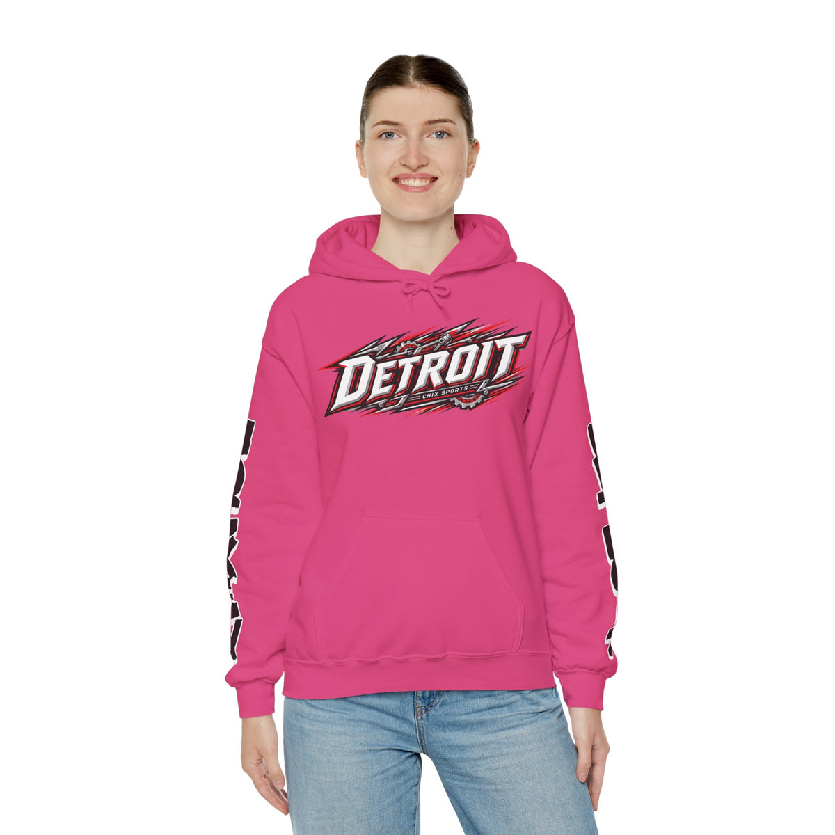 Britta Curl-Salemme Detroit Hockey Club Unisex Moto Hoodie