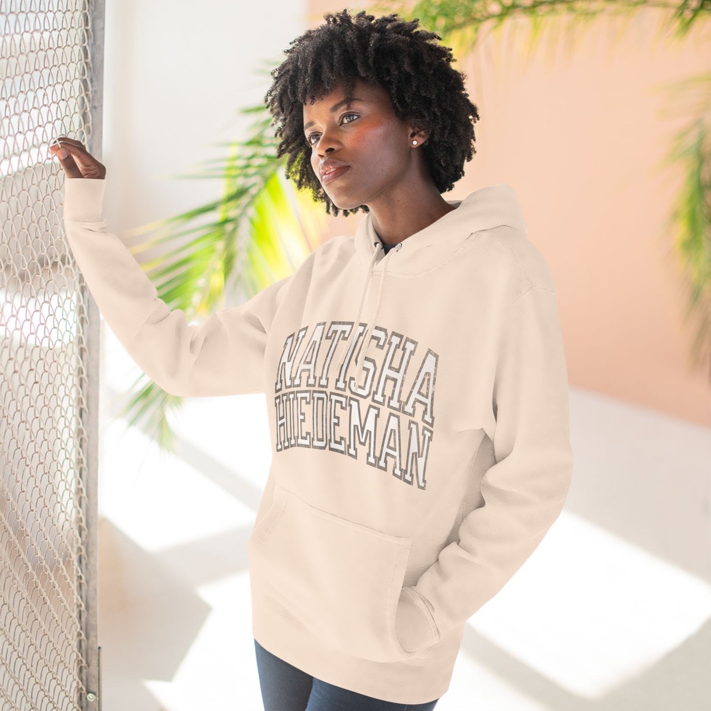 Natisha Hiedeman Lynx Vintage Print Premium Hoodie