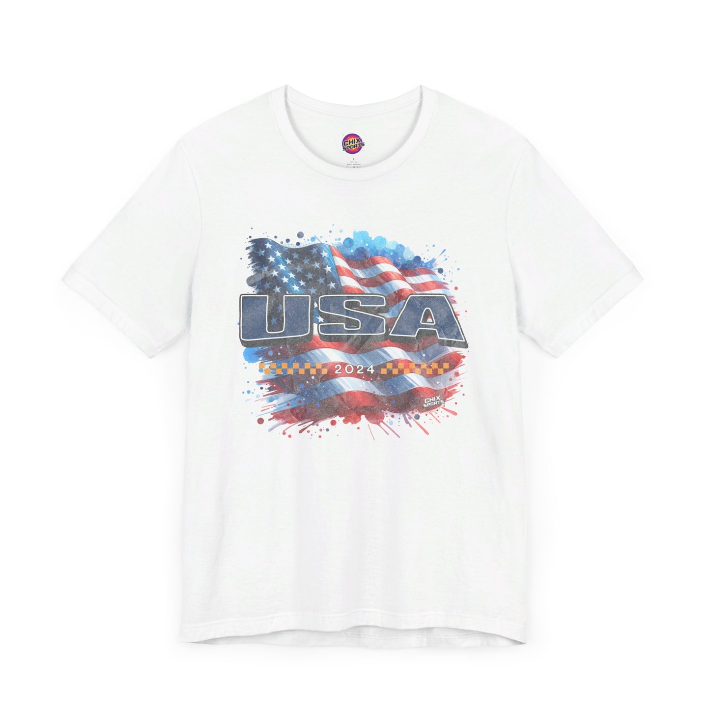 Classic American Flag Blue USA Soft Style T-Shirt