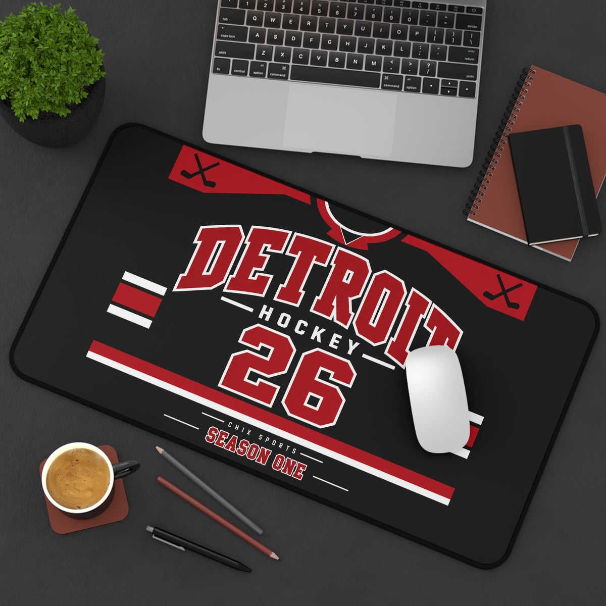 Detroit Women's Hockey Desk Mat