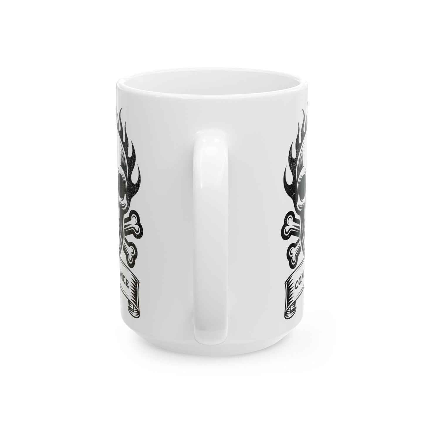 Compliance Mug Black & White Ceramic Mug, (11oz, 15oz)