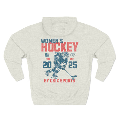 Premium Women's Hockey Hoodie Vintage Style