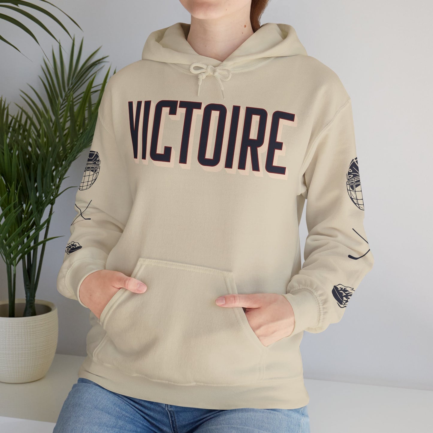 Victoire Hockey Two-Sided Print Heavy Hoodie