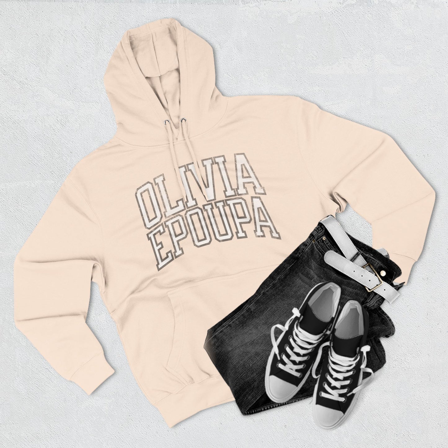 Olivia Epoupa Lynx Basketball Vintage Print Premium Hoodie