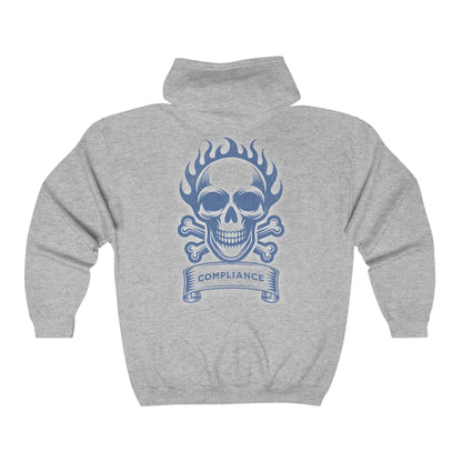 Compliance Skull Zip Hoodie