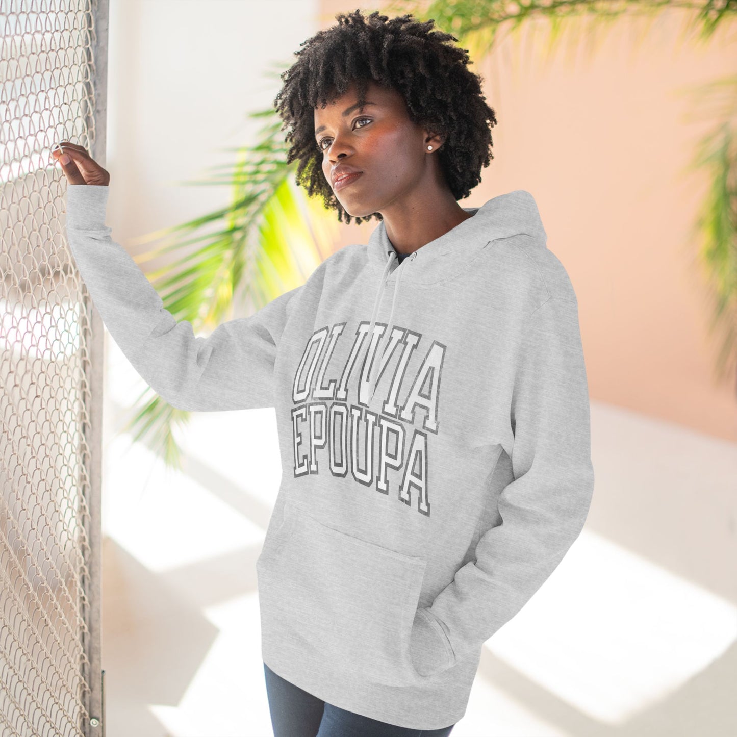 Olivia Epoupa Lynx Basketball Vintage Print Premium Hoodie