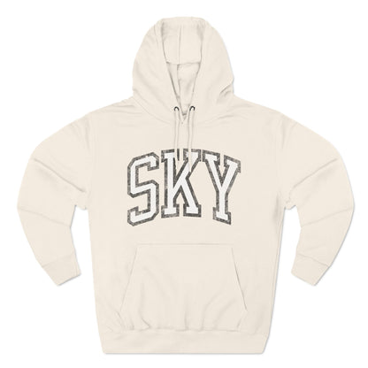 Sky Basketball Premium Varsity Hoodie Vintage Print