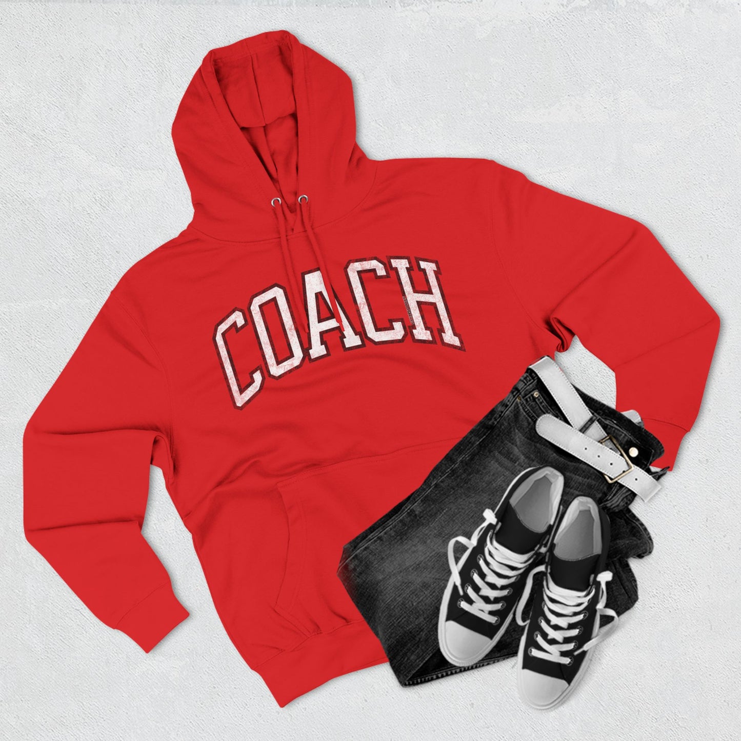 Sports Coach Premium Hoodie Vintage Print