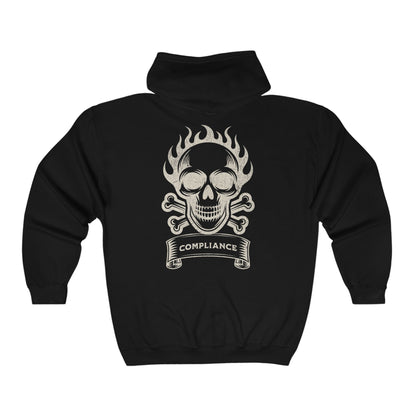 Compliance Skull Zip Hoodie