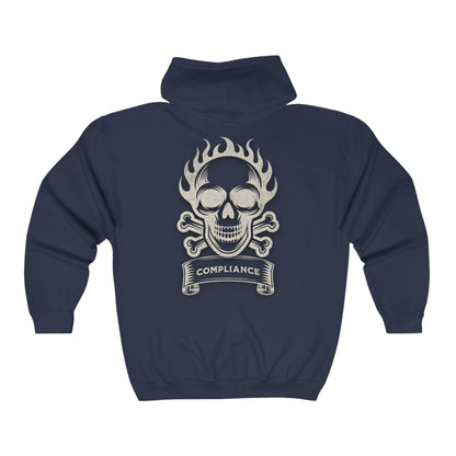 Compliance Skull Zip Hoodie