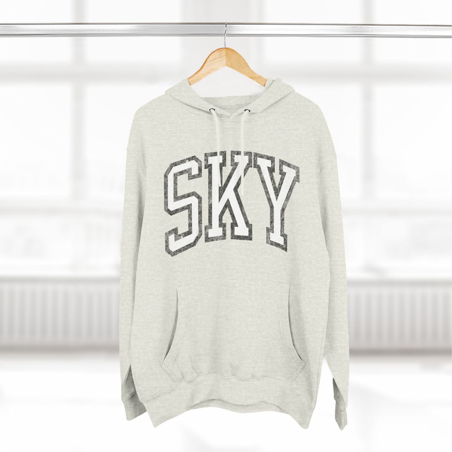 Sky Basketball Premium Varsity Hoodie Vintage Print