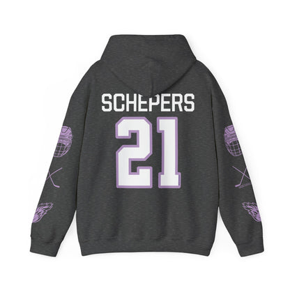 Liz Schepers 21 Frost Hockey Heavy Hoodie