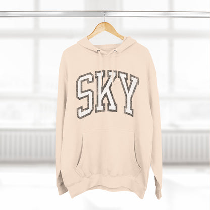 Sky Basketball Premium Varsity Hoodie Vintage Print