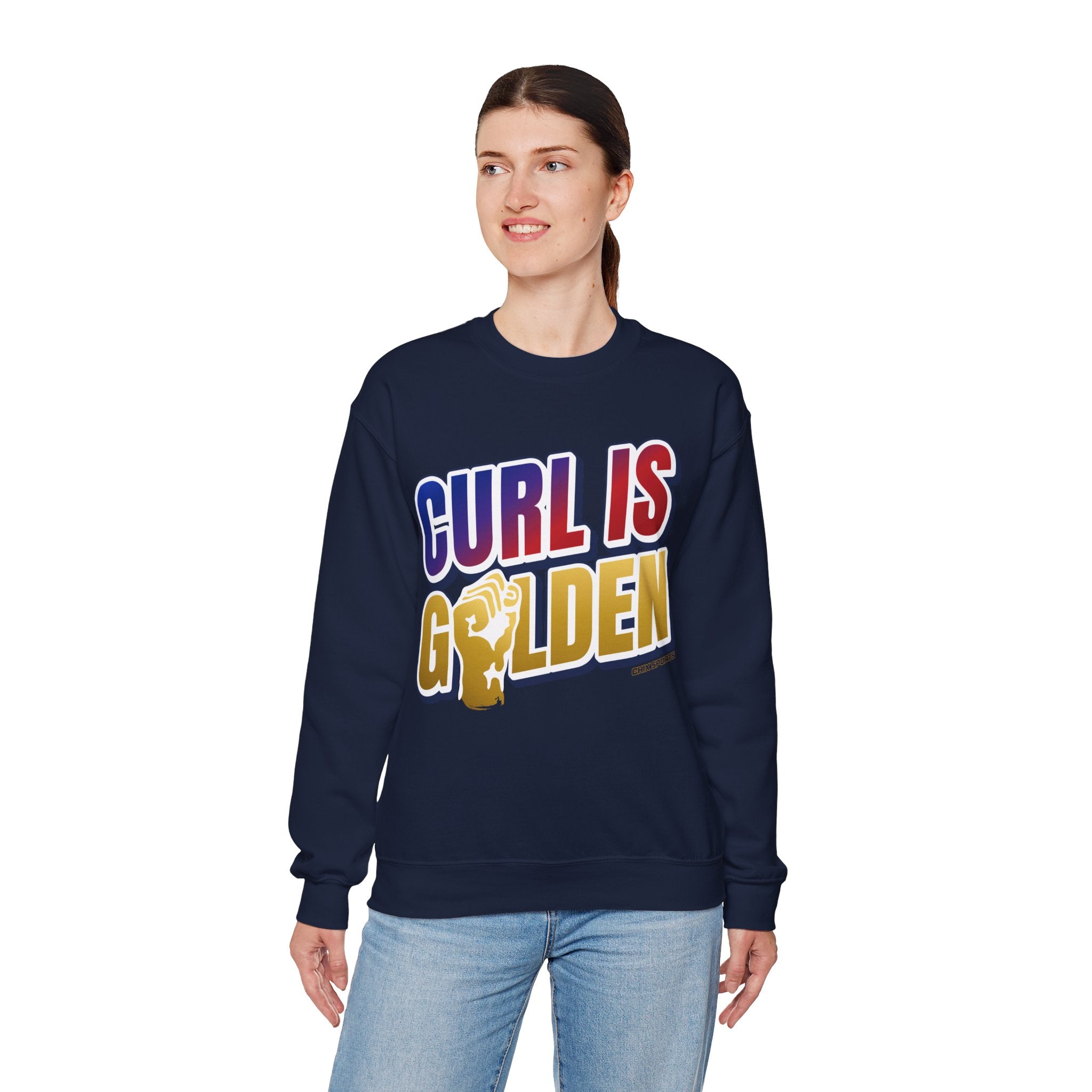 Britta Curl-Salemme Golden USA Women's Hockey Unisex Sweatshirt