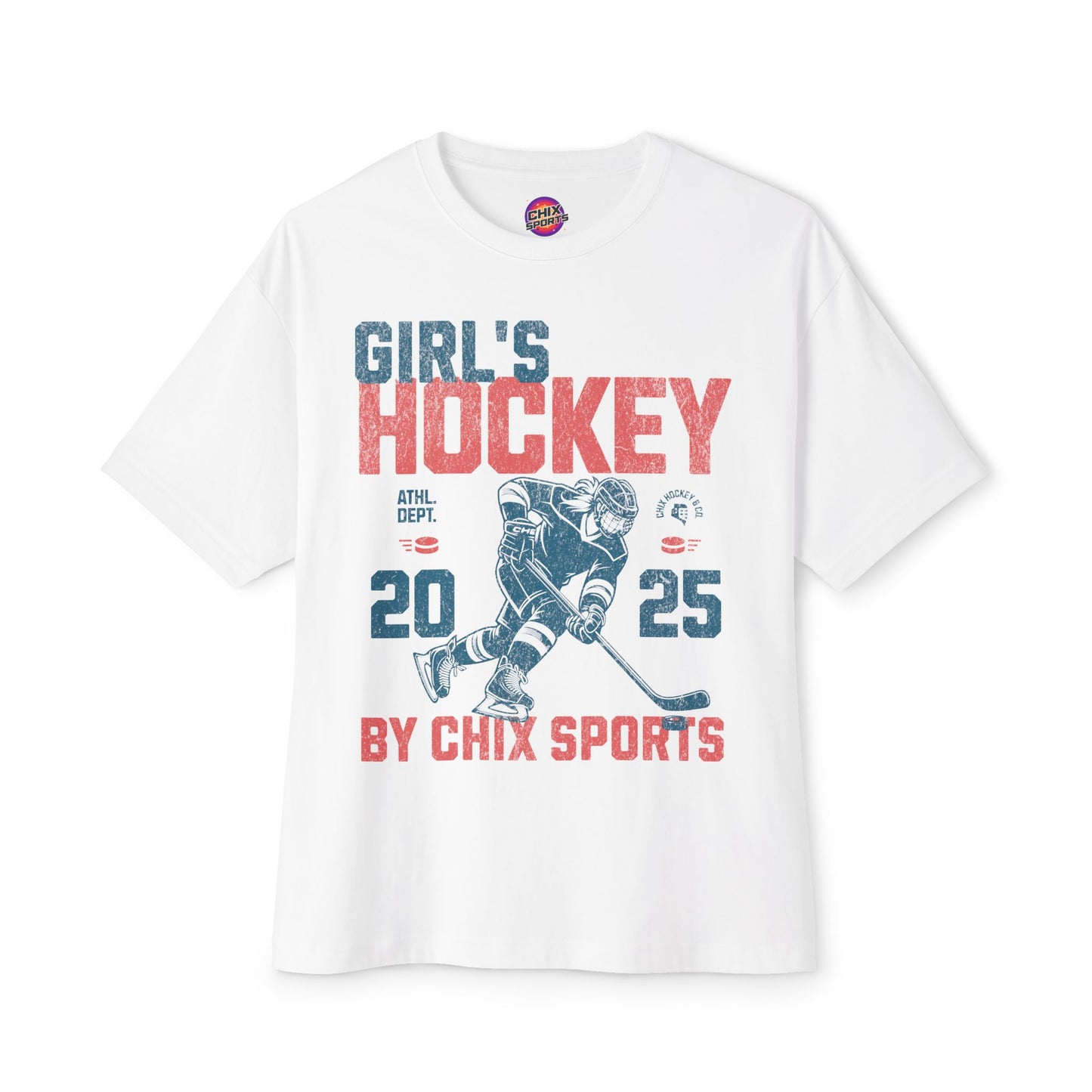 Girl's Hockey Boxy Shirt Vintage Style