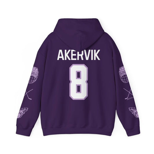 Charlotte Akervik 8 Frost Hockey Heavy Hoodie