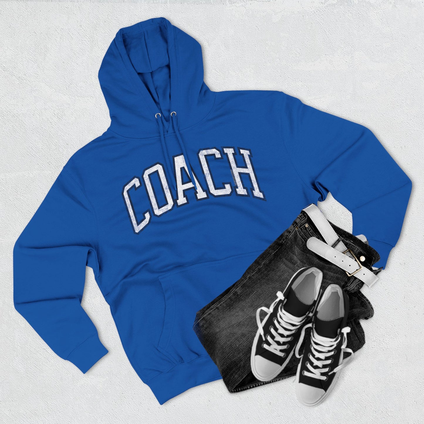 Sports Coach Premium Hoodie Vintage Print