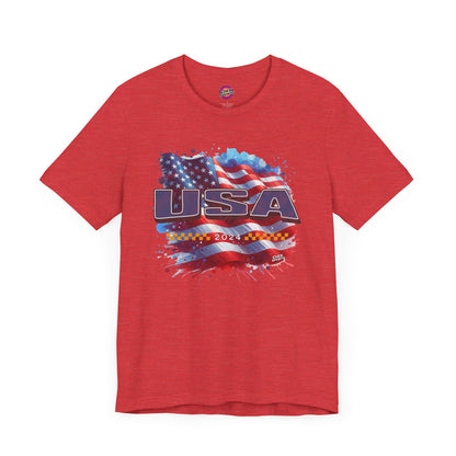 Classic American Flag Blue USA Soft Style T-Shirt