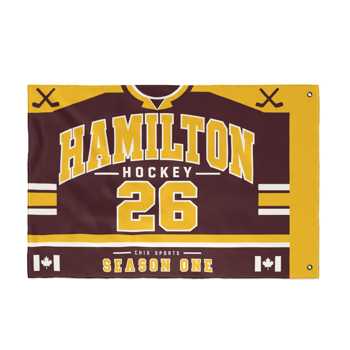 Hamilton Women's Hockey 36 x 24 Double-Sided Flag
