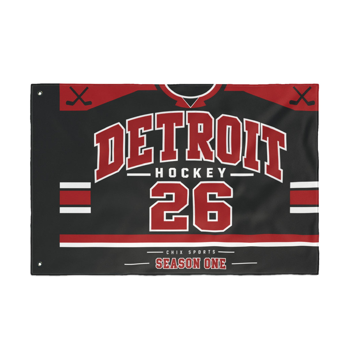 Detroit Women's Hockey 36 x 24 Double-Sided Flag