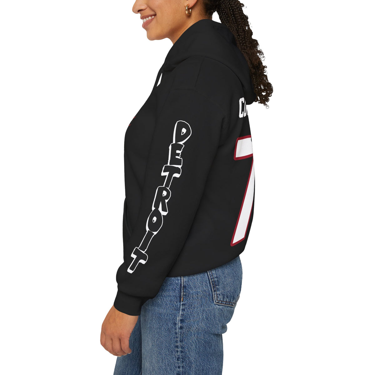 Britta Curl-Salemme Detroit Hockey Club Unisex Moto Hoodie