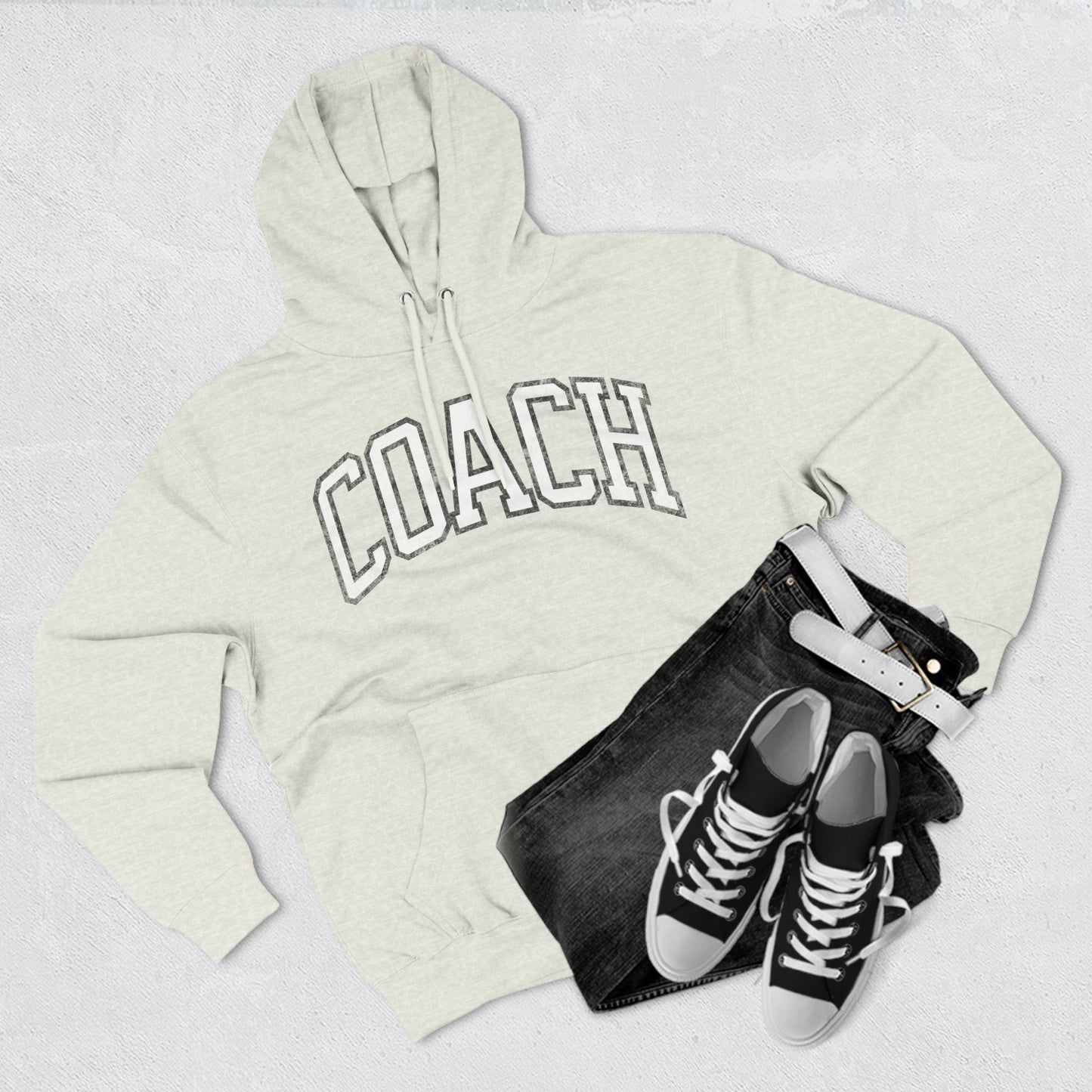 Sports Coach Premium Hoodie Vintage Print