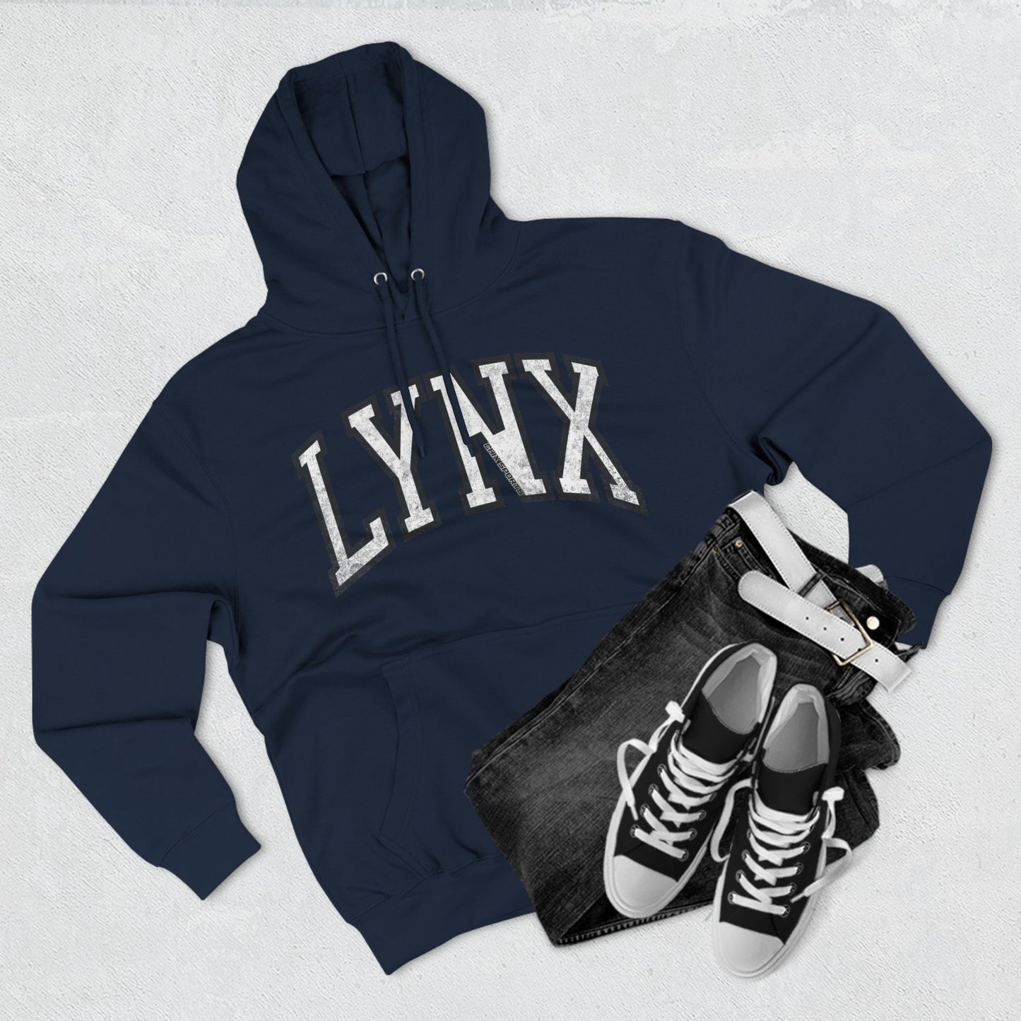 Lynx Basketball Vintage Print Premium Hoodie