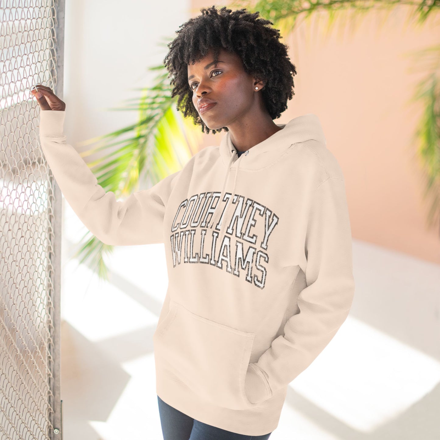 Courtney Williams Lynx Vintage Print Premium Hoodie