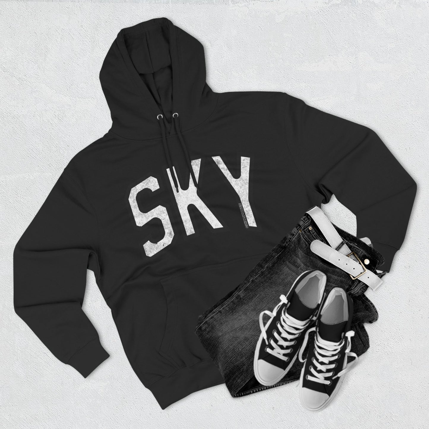 Sky Premium Hoodie Soft Vintage Print