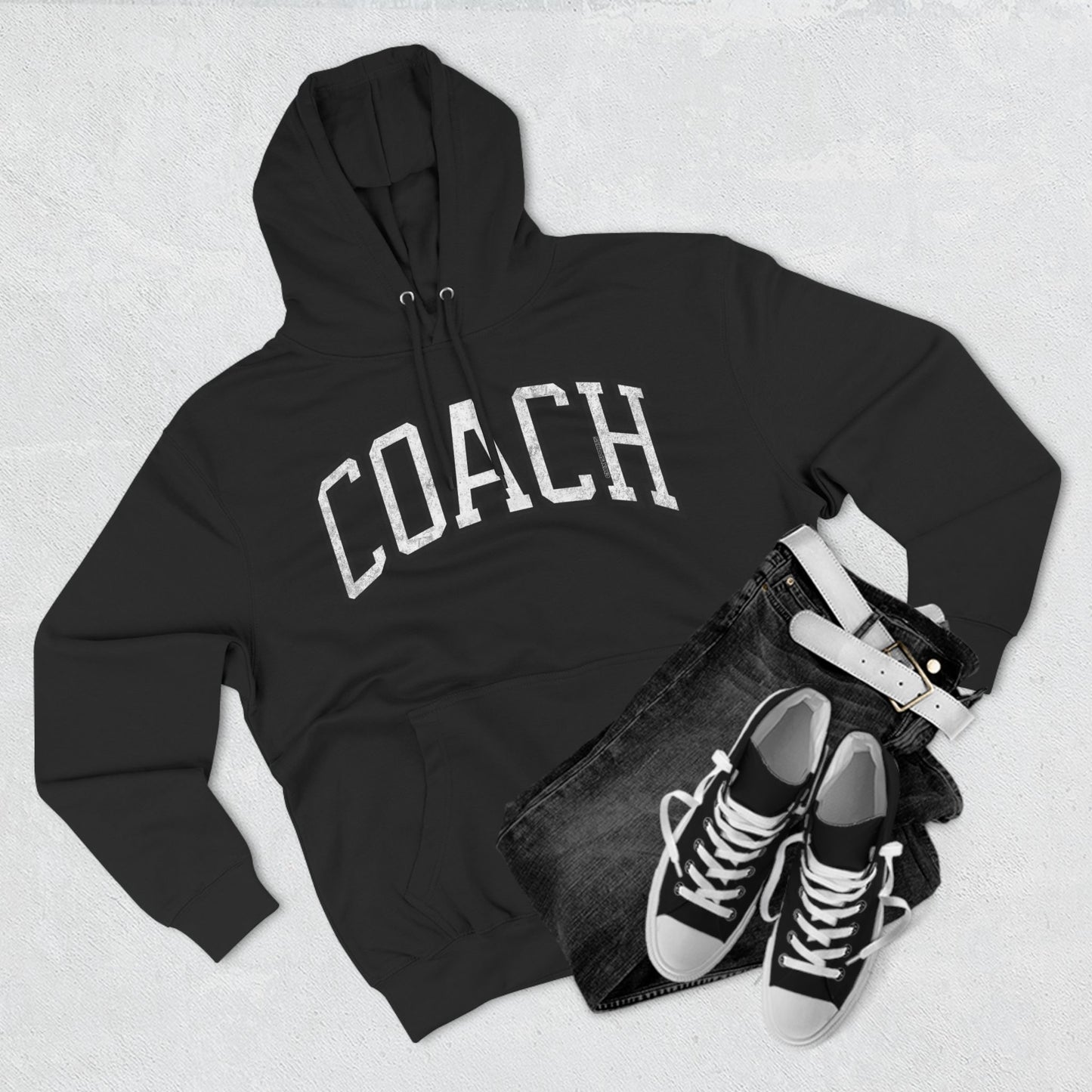 Sports Coach Premium Hoodie Vintage Print