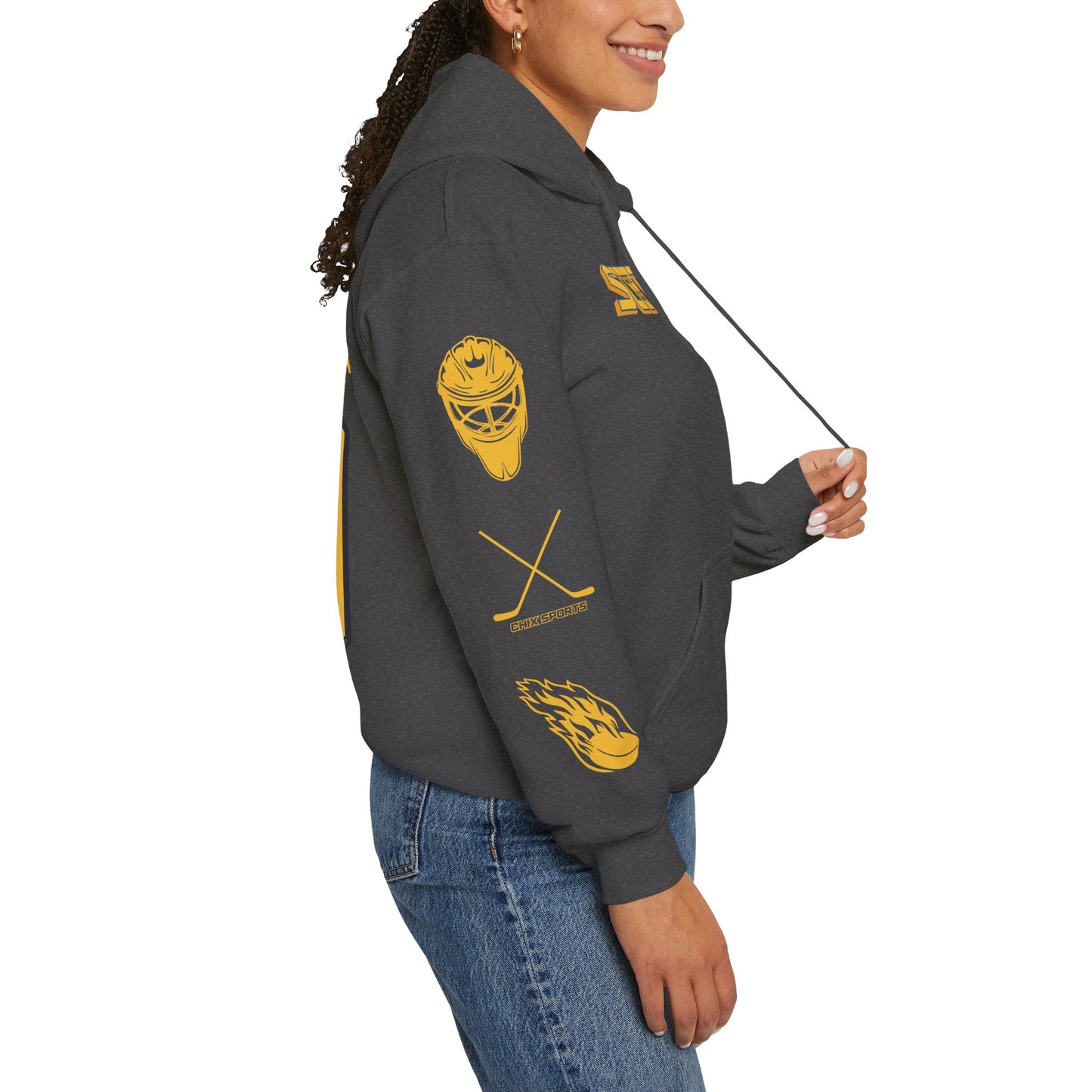 CJ Carly Jackson 70 Sceptres Goalie Hockey Heavy Hoodie