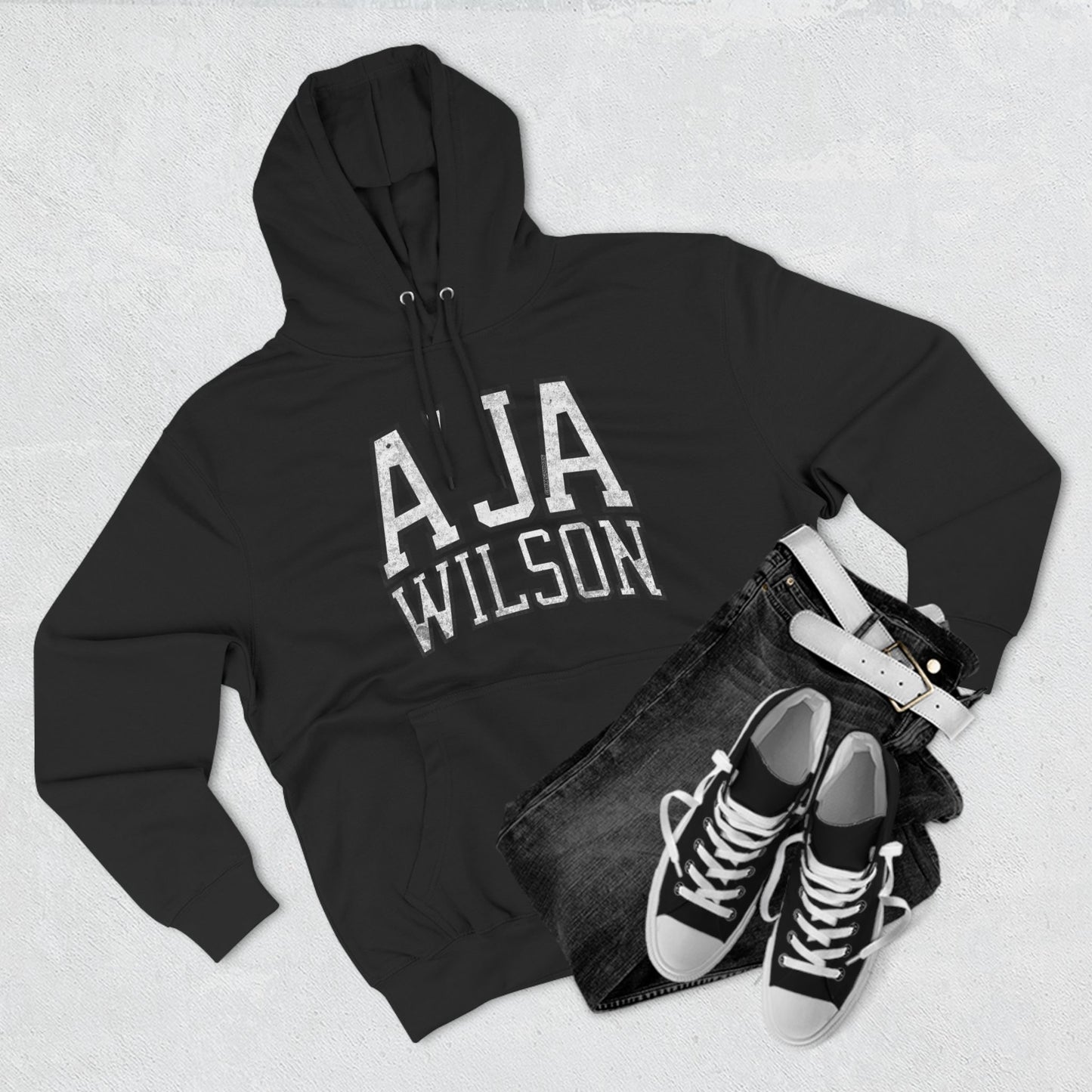 A'ja Wilson Aces Basketball Vintage Print Premium Hoodie