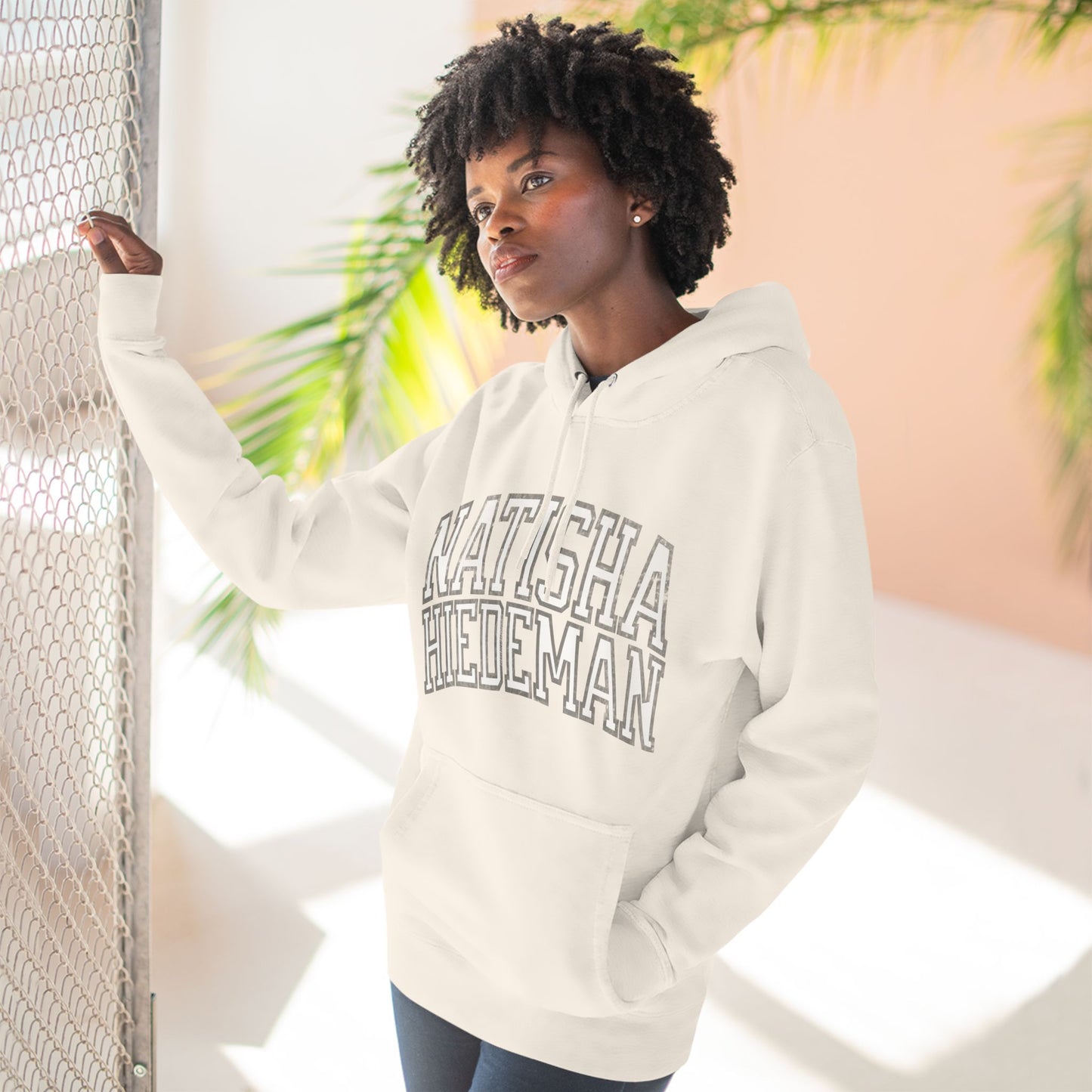 Natisha Hiedeman Lynx Vintage Print Premium Hoodie